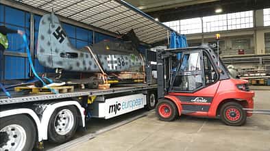 Focke-Wulf Fw 190 Rumpf auf Tieflader