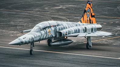 F-5F Tiger rollend am Boden