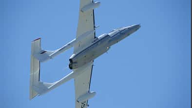 M-55 im Flug von unten