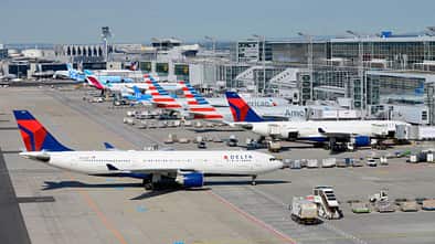 Vorfeld auf dem Flughafen Frankfurt.