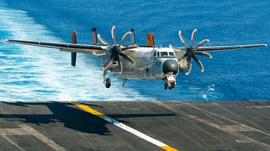 C-2A Greyhound Landung auf Flugzeugträger