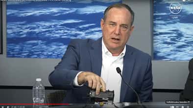 Der Mondlander von Intuitive Machines ist wohl auf die Seite gekippt.