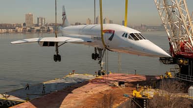Concorde von New York ist zurück auf dem Hudson.