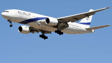 Boeing 777 El Al bei der Landung