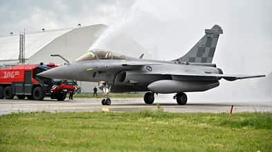 Erste Rafale-Kampfjets landen in Zagreb.