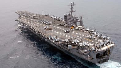 USS George Washington Flugdeck Luftaufnahme