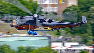 Sea King-Hubschrauber beim Hafengeburtstag 2024 in Hamburg