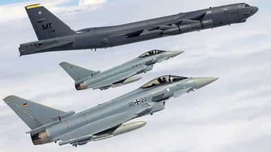 Deutsche Eurofighter eskortieren B-52 Stratofortress