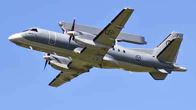 Saab S100D Argus im Flug