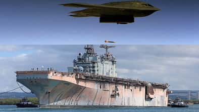 B-2 testet Antischiffswaffe gegen USS Tarawa