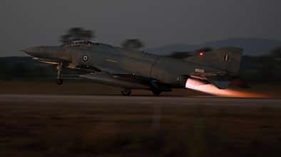 Griechische Phantoms F-4E in Andravida. 