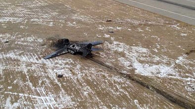 B-1B Lancer Unfall Ellsworth Wrack am Boden