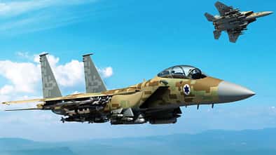 Zwei Boeing F-15IA Israel im Flug Computergrafik