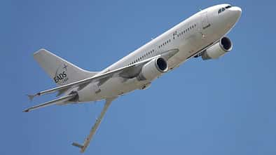 Airbus A310MRTT-Testflugzeug in Aktion.