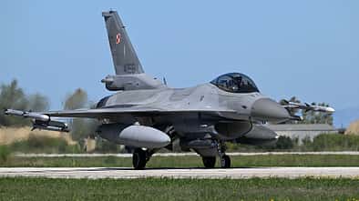 Rollende, polnische F-16 Fighting Falcon