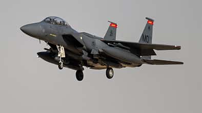 F-15E Strike Eagle im Landeanflug