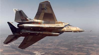 Weltrekordflugzeug F-15 Streak Eagle im Flug