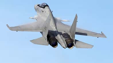 Flugvorführung einer Suchoi Su-30MKM Malaysia