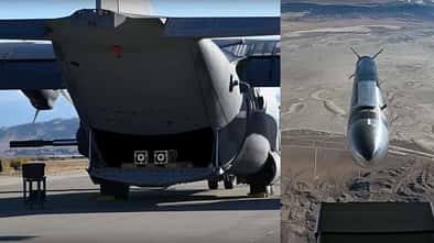 AC-130J Ghostrider wirft Black Arrow ab (Montage)