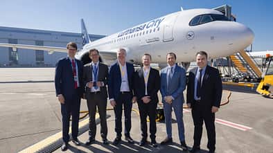 Empfang des A320neo von Lufthansa City Airlines MSN12540