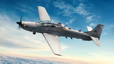 Embraer A-29 Super Tucano Panama im Flug (Computergrafik)