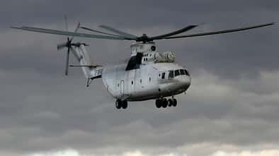 Mil Mi-26T in Russland im Flug.