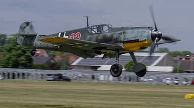 Messerschmitt Bf 109 E "Rote 12" - die einzige fliegende "Emil"-109 der Welt in Lachen-Speyerdorf.