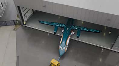 Erster Prototyp der Deutsche Aircraft D328eco beim Roll-out in Oberpfaffenhofen.
