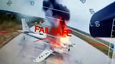 Tupolew, Tu-95 Brennende Tu-95 am Boden