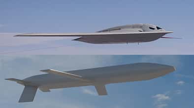 AGM-181 Cruise Missile unter B-21-Bomber (Montage)