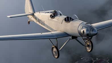 Junkers A50 mit Claus Cordes über Polen.