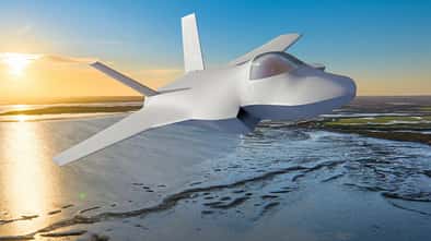 Computergrafik vom BAE-Demonstartor für den neuen Welt-Kampfjet GCAP.