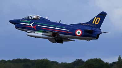 Fiat G.91 beim Start RIAT 2025 in Fairford