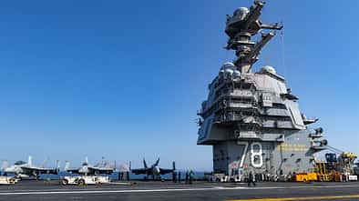 USS Gerald R. Ford Kommandoinsel der USS Gerald R. Ford