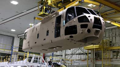 Sikorsky CH-53K Rumpf für erste Maschine für Israel in der Montage