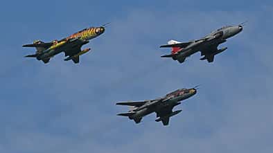 Dreier-Formation Suchoi Su-22 Fitter Polen
