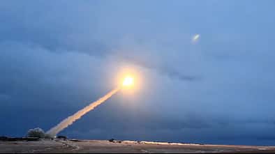 Test einer russischen Marschflugrakete 9M739 "Burewestnik" im Jahr 2018.