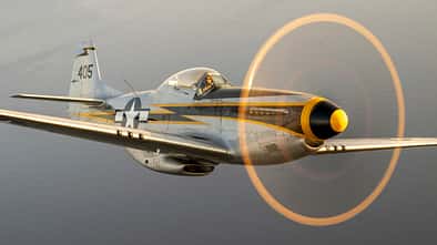 North American P-51 Mustang "Miss Rebel" Air to Air fotografiert