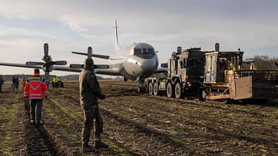Orion, marine, P-3C, Aeronauticum, MFG 3 Die letzte Reise der P-3C Orionn 60+01 ins Museum.