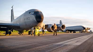 Flugzeuge der US Air Force beim Kampfeinsatz gegen Venezuela (Operation Absolute Resolve). 