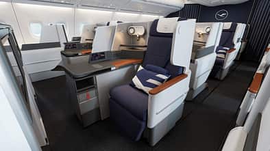 Neue Business Class im Airbus A380 bei Lufthansa.