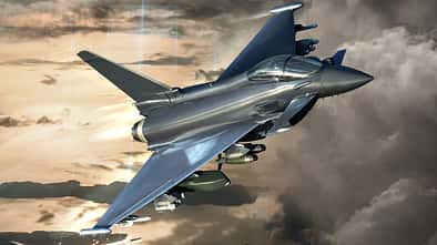 Eurofighter AMK im Flug Computergrafik