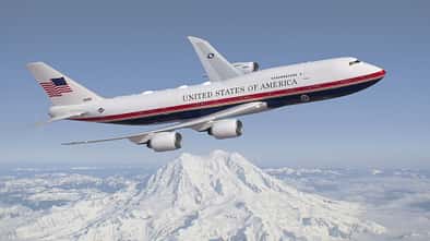 Neue Air Force One (VC-25B) im geplanten Look. 