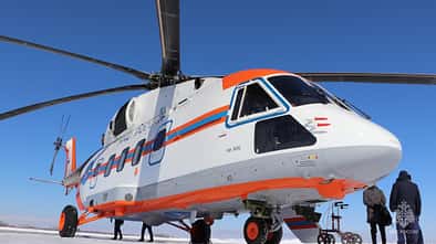 Eine Mi-38PS des Katastrophenschutzministeriums ausgelegt für den Einsatz in der Arktis.