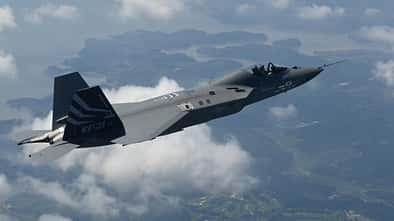 KAI KF-21 Boramae in der Luft.