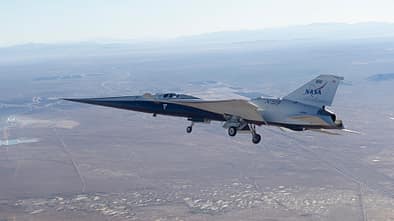 NASA’s X-59 in Flight Above the Mojave Desert