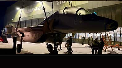 Deutsche MiG-29 29+25 kehrt aus Polen nach Laage zurück.