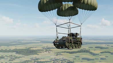 Wiesel-Panzer an Fallschirm