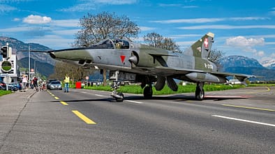 Dassault Mirage III RS R-2109 des Mirage-Vereins Buochs auf dem ehemaligen Militärflugplatz in der Schweiz