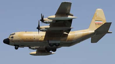 Iran, Hercules, SIGINT, RC-130H Iranisches SIGINT-Flugzeug RC-130H im Landeanflug.